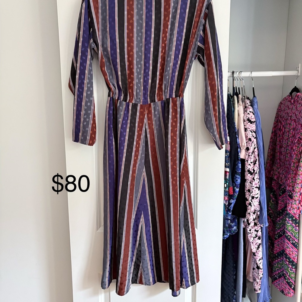 Striped Multicolor Long Sleeve Dress